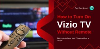 how to turn on vizio tv without remote