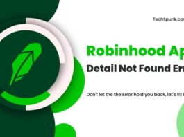 robinhood app detail not found error