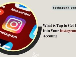 tap to get back into your instagram account