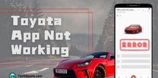 toyota app not working