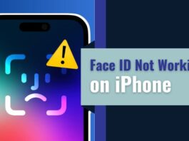 face id not working