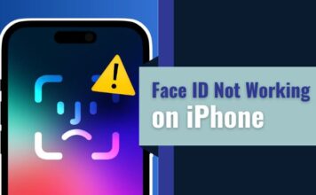 face id not working