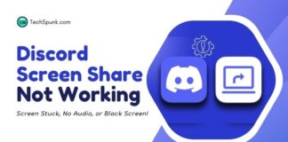 discord screen share not working