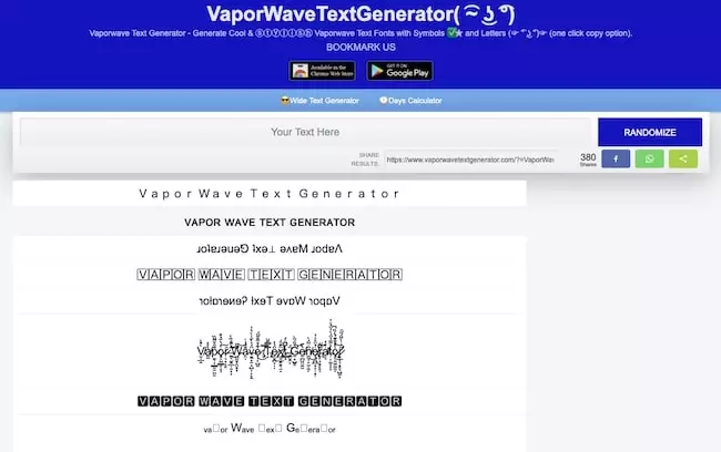 VaporWaveTextGenerator