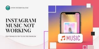 instagram music not working