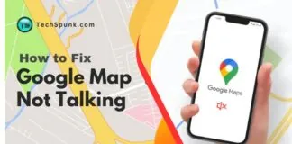 google maps not talking