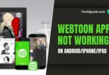 webtoon app not working