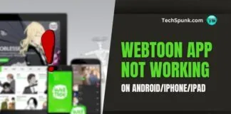 webtoon app not working