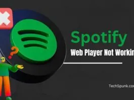 spotify web player not working