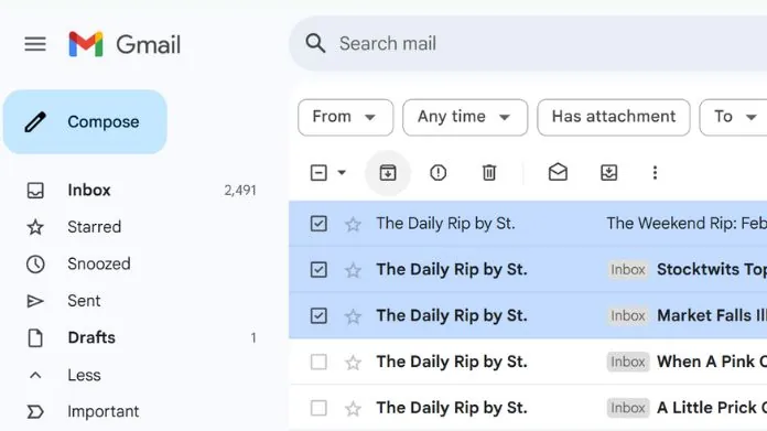 gmail archive